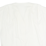 LARISSA Womens White Basic Shirt Short Sleeve Collared M Cotton Casual