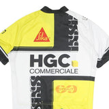 IXS Mens White & Yellow Graphic T-Shirt XL Short Sleeve Crew Neck Cycling Jersey