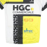 IXS Mens White & Yellow Graphic T-Shirt XL Short Sleeve Crew Neck Cycling Jersey