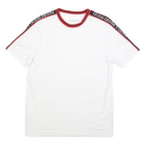 GUESS Mens White Graphic T-Shirt XS Short Sleeve Crew Neck Logo Branding