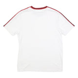 GUESS Mens White Graphic T-Shirt XS Short Sleeve Crew Neck Logo Branding