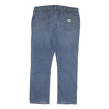 CARHARTT Mens Relaxed Fit Blue Denim Cotton Blend Jeans W38 L30 Zip Pockets