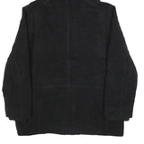 TOMMY HILFIGER Mens Black Hooded Wool Blend Zip Jacket L Outerwear Classic