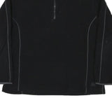 WILSON Womens Black Plain Polyester Blend Pullover Jumper L Fitted Casual