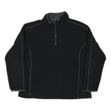 WILSON Womens Black Plain Polyester Blend Pullover Jumper L Fitted Casual