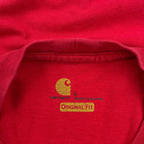 Carhartt T-Shirt - Large Red Cotton