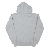 CHAMPION Mens Grey Hoodie S Embroidered Logo Cotton Blend Pullover