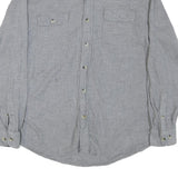 WOOLRICH Mens Grey Plain Cotton Blend Shirt M Casual Classic Long Sleeve