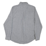 WOOLRICH Mens Grey Plain Cotton Blend Shirt M Casual Classic Long Sleeve