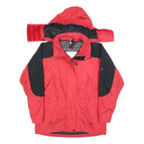 MAMMUT Womens Red & Black Outdoor Jacket M Polyester Zip Hooded
