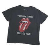 ROLLING STONES Womens Black Graphic T-Shirt 2XL Short Sleeve Crew Neck Vintage