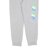 LOTTO Mens Joggers Grey Slim Tapered S W28 L27 Cotton Blend Logo Casual Wear