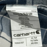 Carhartt Checked Flannel Shirt - XL Blue Cotton