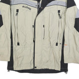 COLUMBIA Mens Beige & Black Outdoor Jacket S Synthetic Plain Waterproof Zip
