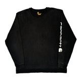 Carhartt Spellout Long Sleeve T-Shirt - Large Black Cotton