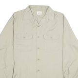BIG MAC Mens Beige Work Shirt 2XL Polyester Blend Button Long Sleeve Utility