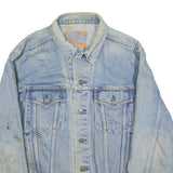 LEVI'S Mens Blue Denim Jacket M Cotton Blend Button Closure Classic Fit Casual