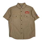 Construction Carhartt Short Sleeve Shirt - Large Beige Cotton