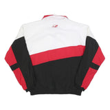 PACE SETTER Mens White & Red & Black Colour Block Jacket XL Polyester Zip Track