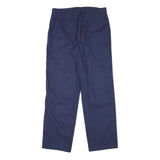 ACKERMANN Mens Polyester Blend Navy Regular Fit Straight Leg Trousers W31 L30