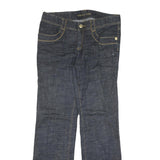 MICHAEL KORS Womens Dark Blue Regular Flared Denim Jeans W32 L33 Stylish Classic