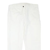 DICKIES Mens Cotton Blend White Regular Fit Straight Leg Trousers W40 L30
