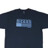 DICKIES Mens Black Workwear Graphic T-Shirt 2XL Short Sleeve Crew Neck Cotton