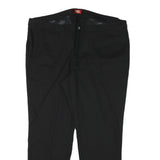 DICKIES Womens Polyester Blend Black Slim Trousers W44 L30 Workwear Zip Closure
