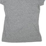 TRUE RELIGION Womens Grey Graphic T-Shirt M Short Sleeve V-Neck Cotton Blend