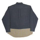 TOMMY HILFIGER Mens Navy & Yellow Check Shirt XL Button Down Cotton Casual