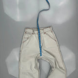 J.Galt Carpenter Trousers - 26W UK 6 White Cotton