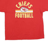 NFL Mens Red Chiefs Football Graphic T-Shirt XL Short Sleeve Crew Neck