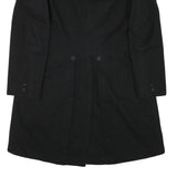 Mens Black Wool Blend Tailcoat Jacket M Classic Button Closure Formal Suit