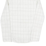 Womens White Check Polyester Blend Jacket XS Zip Front Casual Lightweight