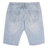 TALK TWO Mens Shorts Blue Casual Plain M W36 Slim Fit Cotton Summer