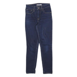 LEVI'S 721 Womens Jeans Blue Slim Skinny Denim Medium W25 L25 Stretch Zip Fasten