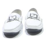 GEOX Womens White Leather Loafers UK 4 Comfortable Casual Slip-On Shoes