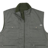 ESSE EMME Mens Grey & Dark Green Zip Jacket L Polyester Blend Pockets Casual