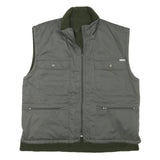 ESSE EMME Mens Grey & Dark Green Zip Jacket L Polyester Blend Pockets Casual