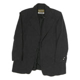 BLASER Womens Black Wool Classic Jacket M Button Closure Plain Stylish