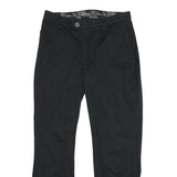 LEE Womens Cotton Blend Black Regular Fit Straight Leg Trousers W34 L30