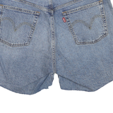LEVI'S Womens Denim Blue Distressed Casual Shorts M W32 Classic Fit Cut-Off