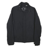 JACK WILLS Mens Black Jacket S Polyester Blend Plain Zip Lightweight Casual