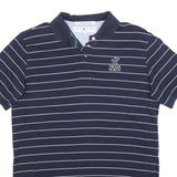 TOMMY HILFIGER Womens Navy & White Striped Short Sleeve Polo Shirt S