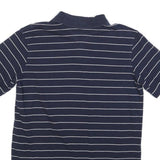 TOMMY HILFIGER Womens Navy & White Striped Short Sleeve Polo Shirt S