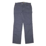 CARHARTT Womens Blue Regular Fit Straight Trousers W32 L33 Cotton Blend Zip