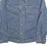 LEVI'S Mens Blue Denim Jacket L Cotton Button Closure Classic Casual