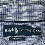 Ralph Lauren Checked Shirt - 2XL Blue Cotton
