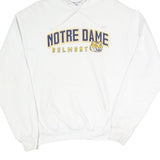 CHAMPION Mens White Notre Dame Belmont Hoodie M Cotton Blend Casual Hooded