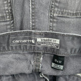 Carhartt Double Knee Cargo Pants - 32W 32L Gray Cotton